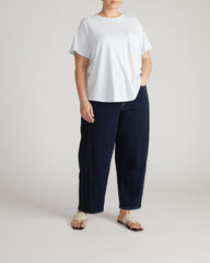 Breton Stripe Garcon Tee - Pale Blue/White Stripe