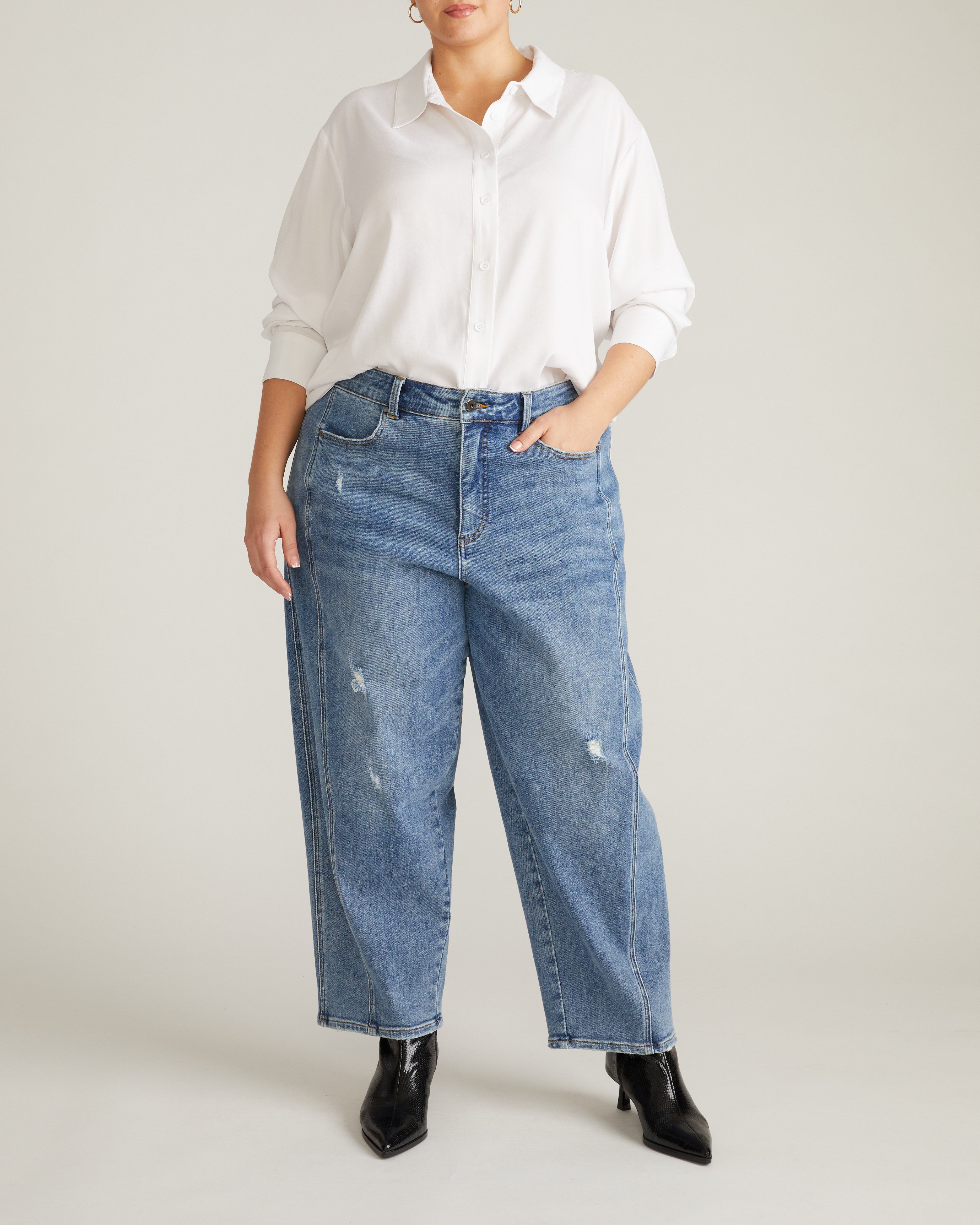 Cooling Stretch Cupro Oversized Artist Shirt - White