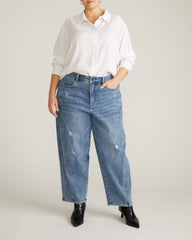 Cooling Stretch Cupro Oversized Artist Shirt - White