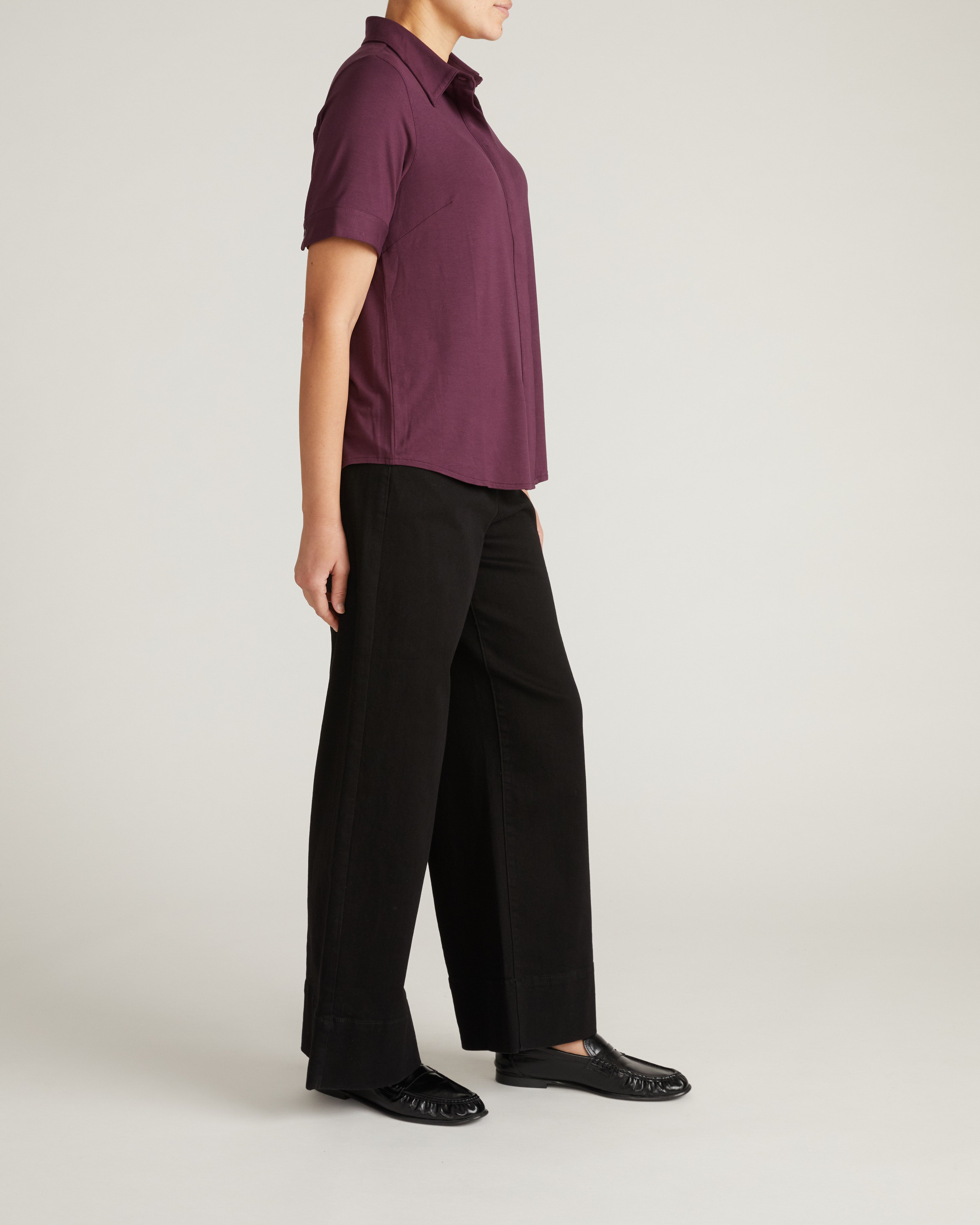 Chelsea Liquid Jersey Short Sleeve Shirt - Acai
