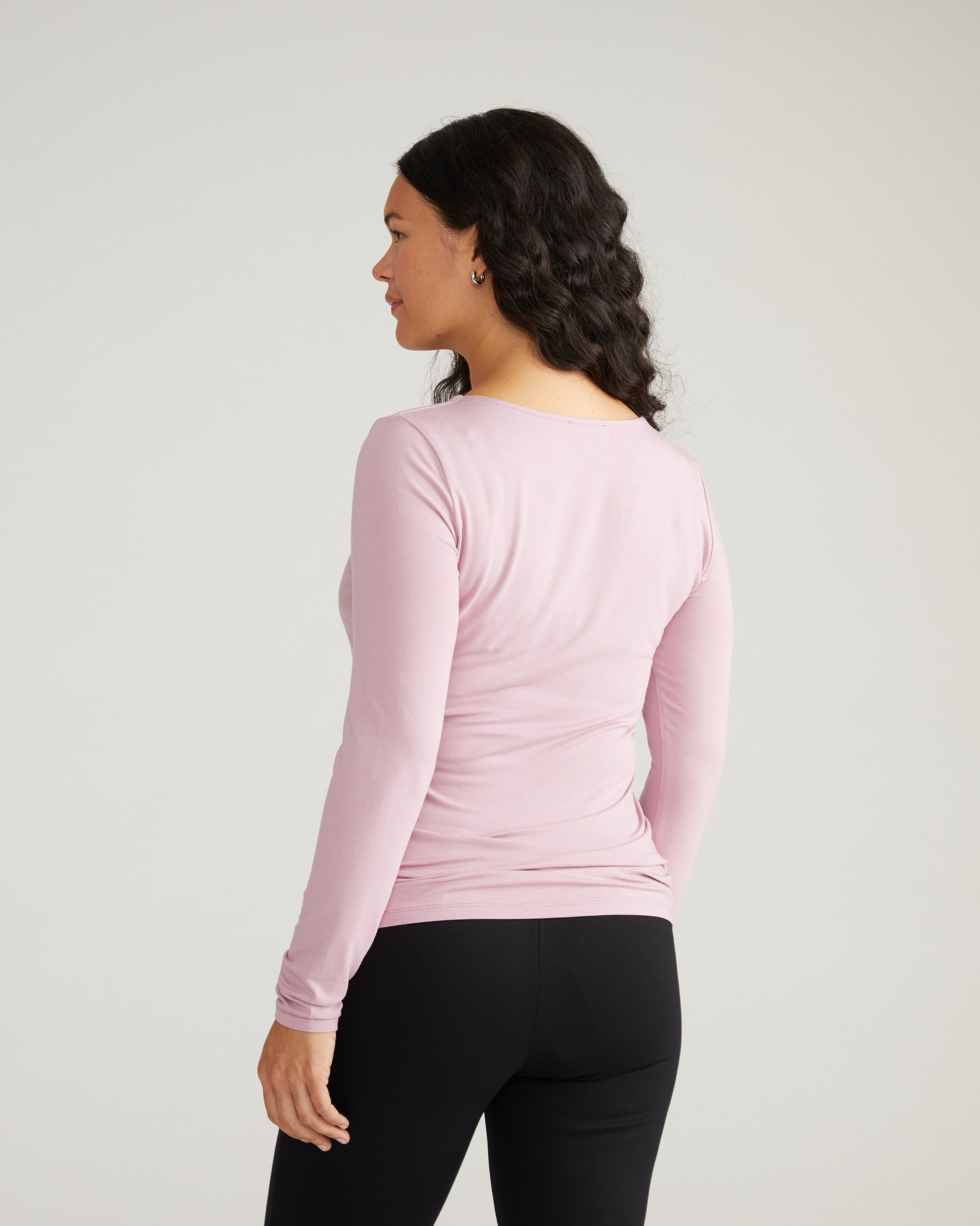 Agatha Liquid Jersey Top - Pale Mauve