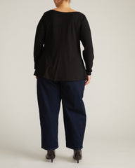 Cassandra Divine Jersey Top - Black