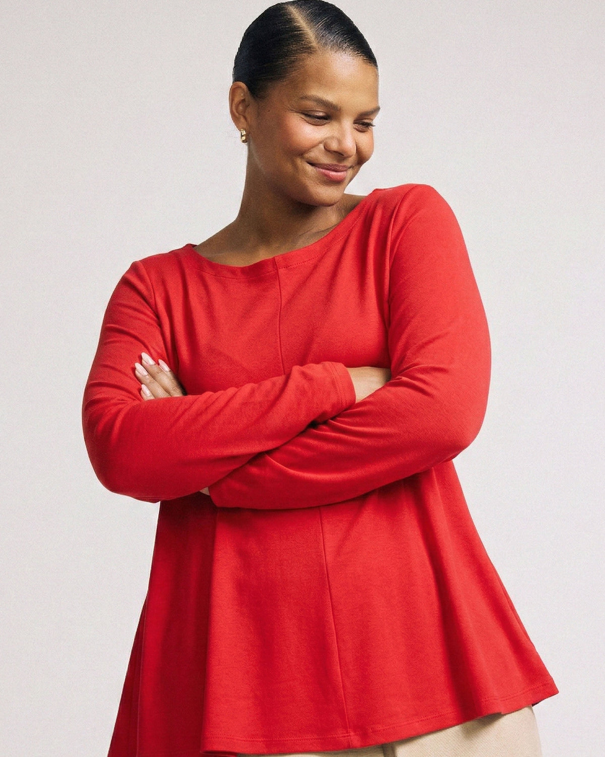 Cassandra Divine Jersey Top - Lipstick
