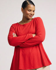 Cassandra Divine Jersey Top - Lipstick