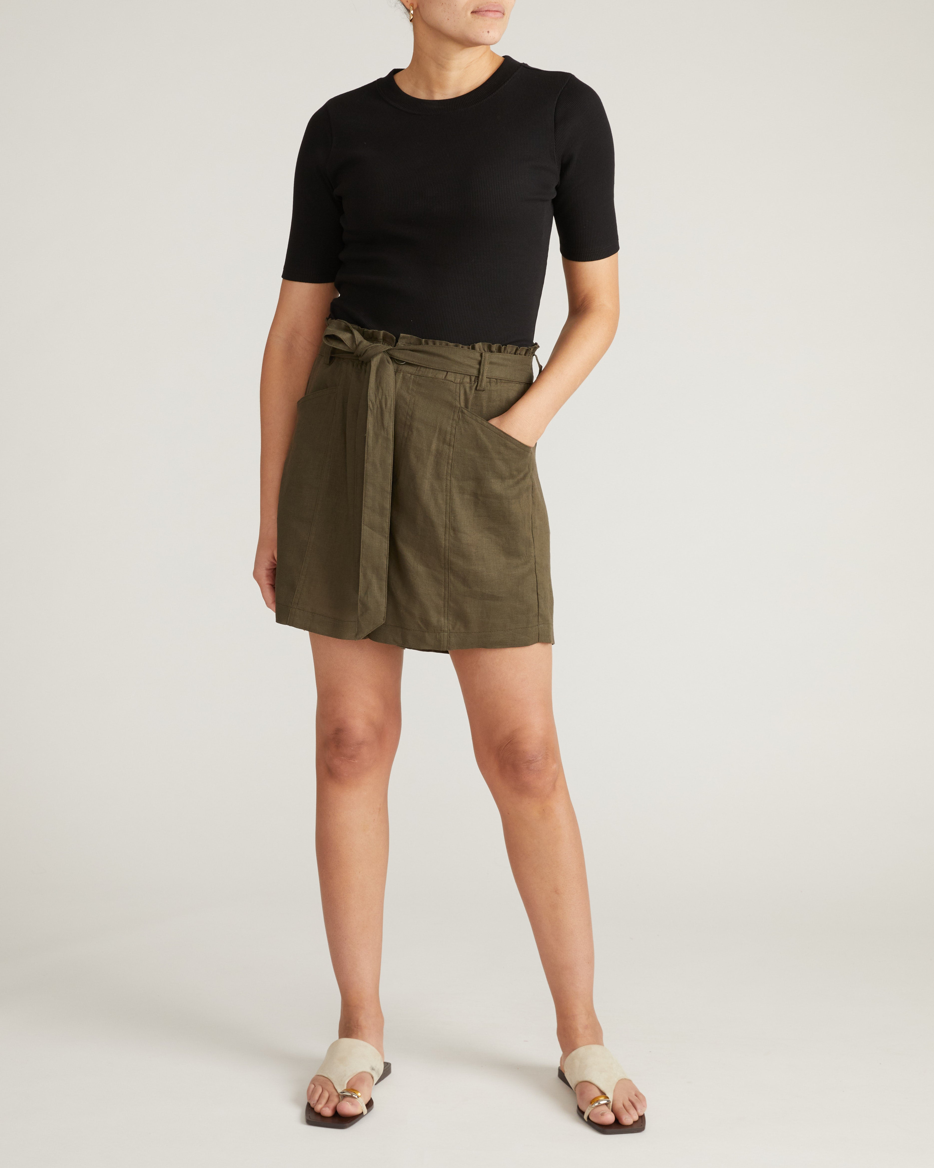 Classic Ribbed Tee - Black