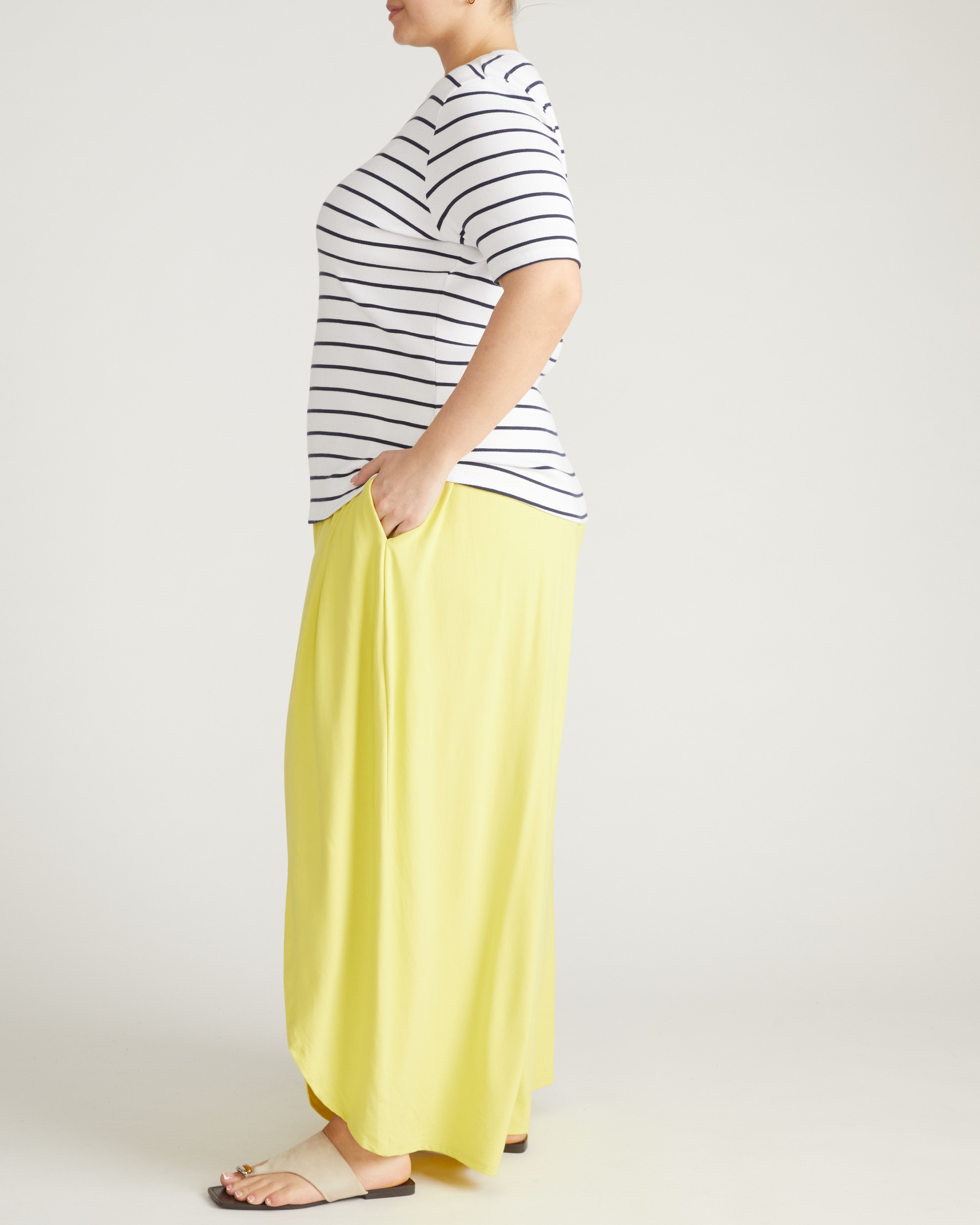 Classic Ribbed Tee - Nautical Navy Stripe