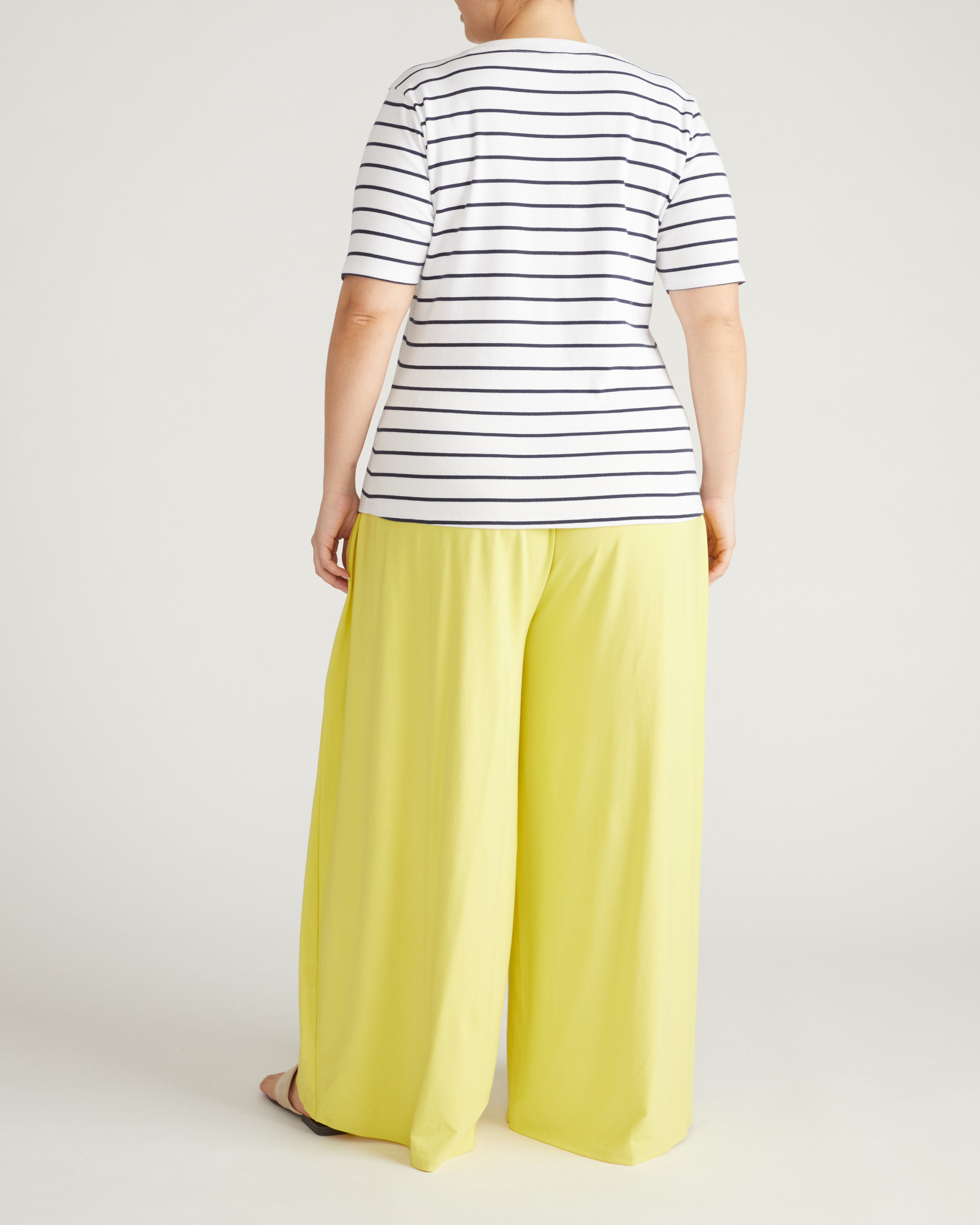 Classic Ribbed Tee - Nautical Navy Stripe