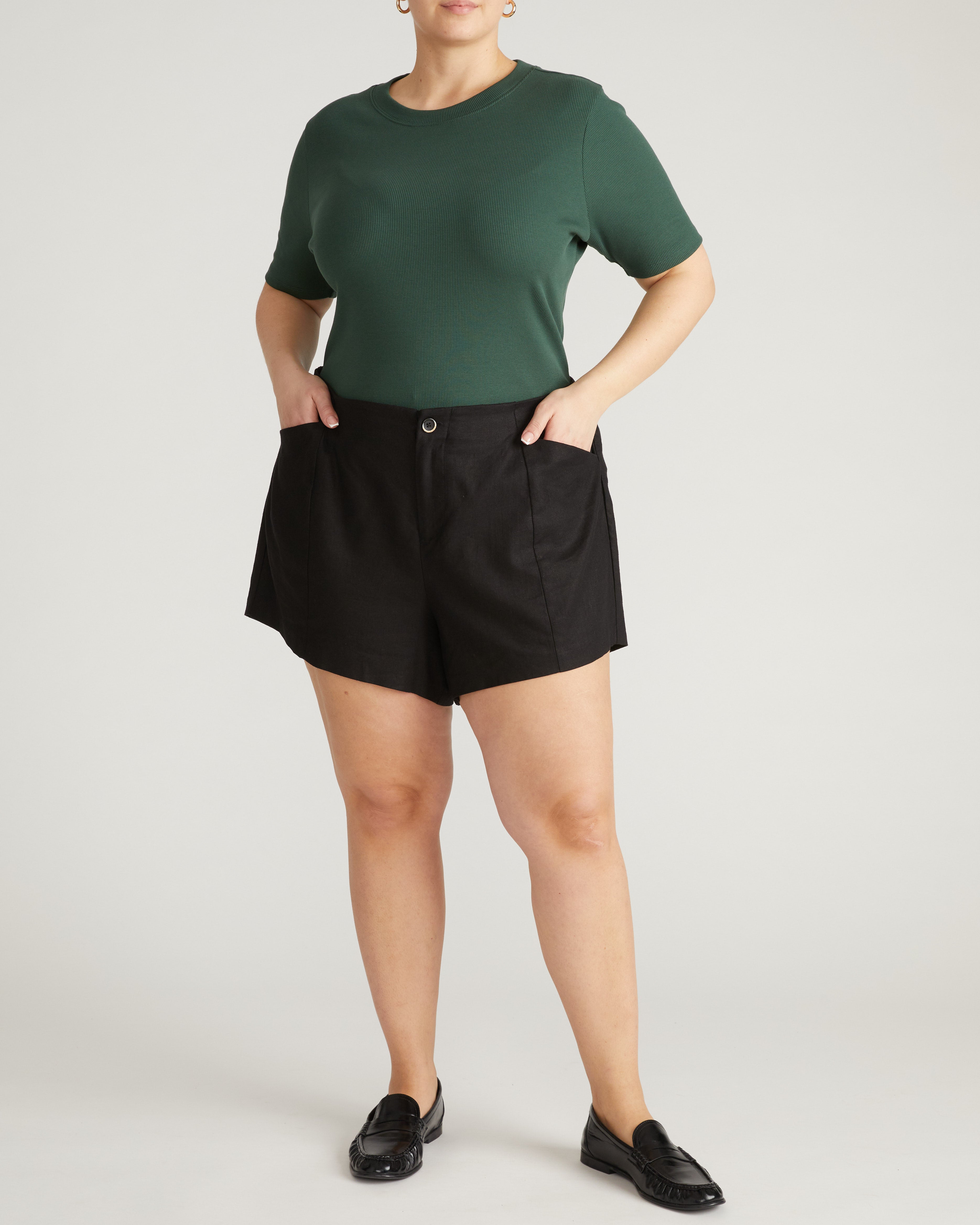 Classic Ribbed Tee - Conifer